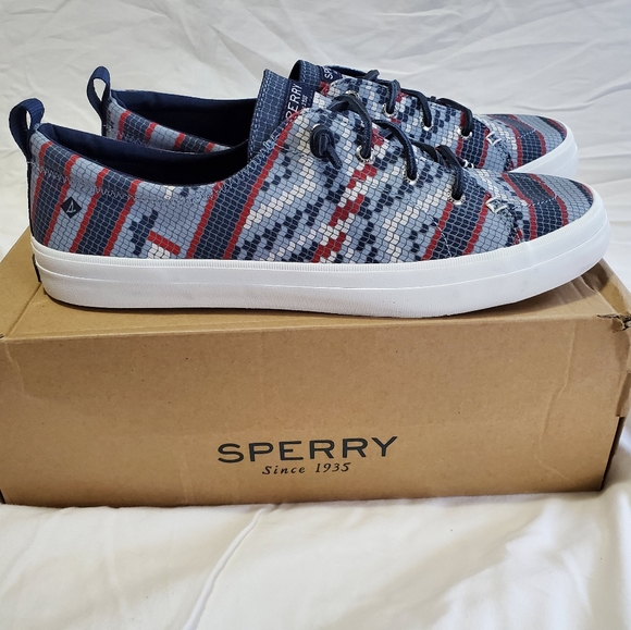 Never Worn w/box Red/Blue/Gray Sperry - Picture 2 of 5